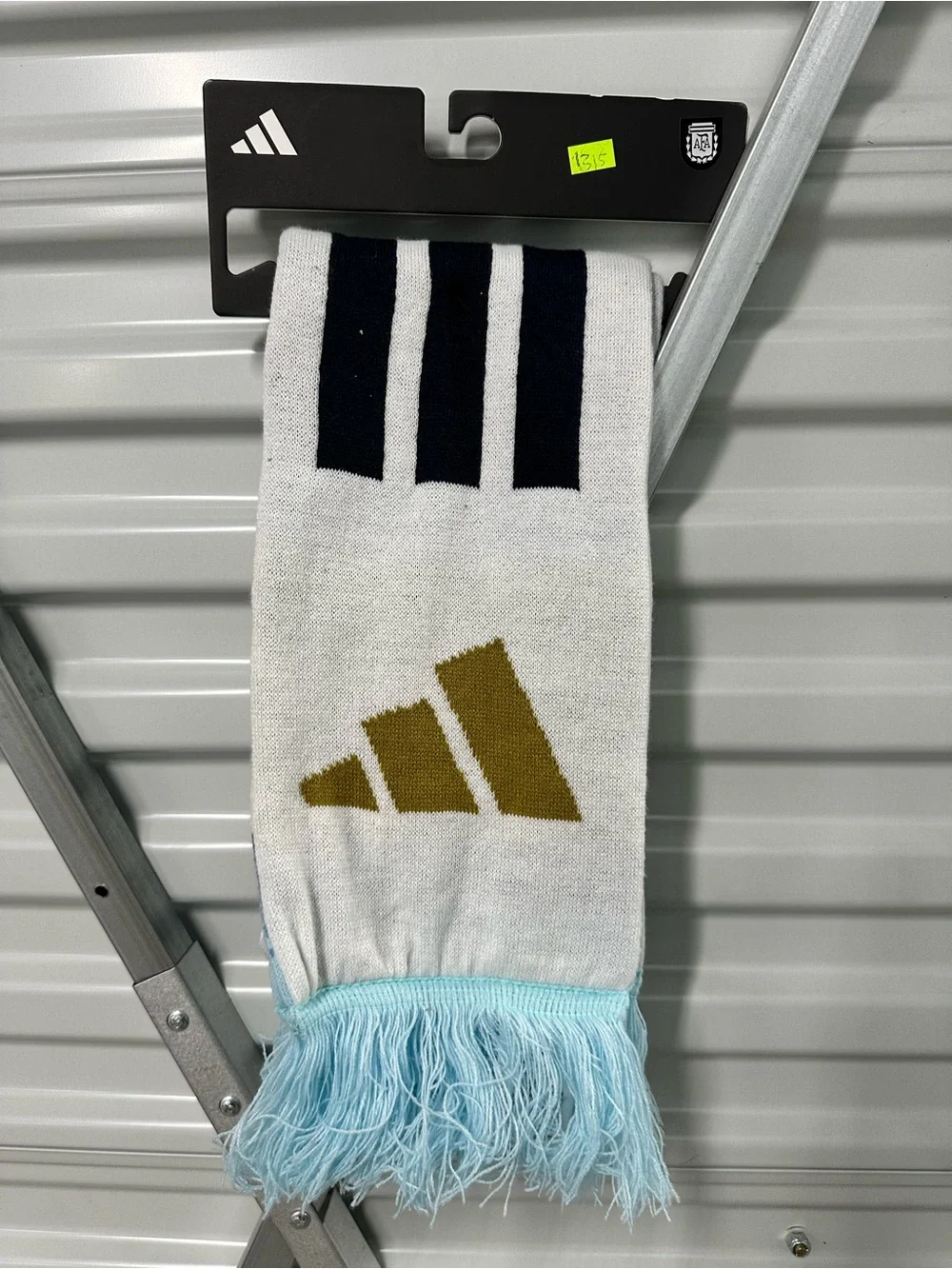 adidas White Navy Blue Argentina AFA Crest Scarf